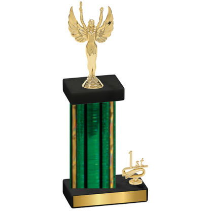 Accented Single Green Glacier First Place Victory Trophy