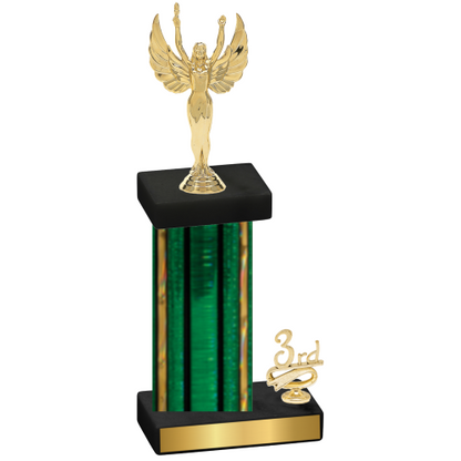 Accented Single Green Glacier Third Place Victory Trophy