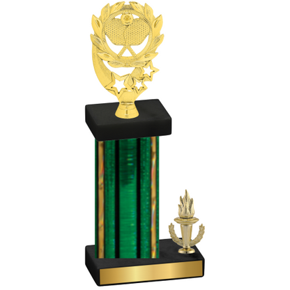 Accented Single Green Glacier Victory Pickleball Trophy