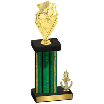 Accented Single Green Glacier Victory Pickleball Trophy