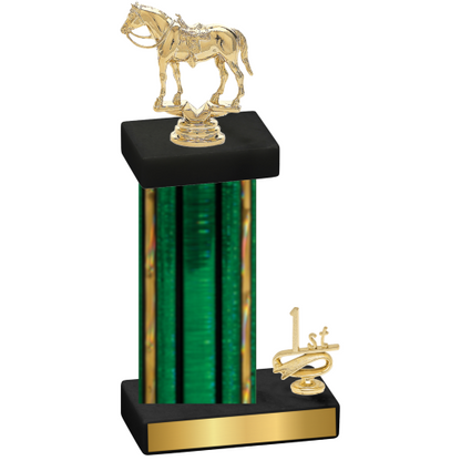 Accented Single Green Glacier First Place Horses Trophy