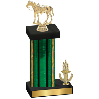 Accented Single Green Glacier Victory Horses Trophy