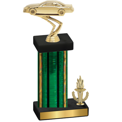 Accented Single Green Glacier Victory Cars Trophy