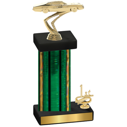 Accented Single Green Glacier First Place Cars Trophy