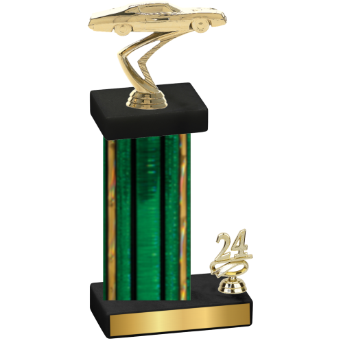 Accented Single Green Glacier Year Cars Trophy