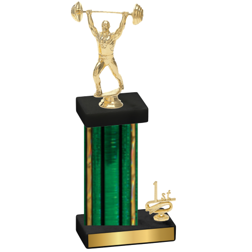 Accented Single Green Glacier First Place Weights Trophy