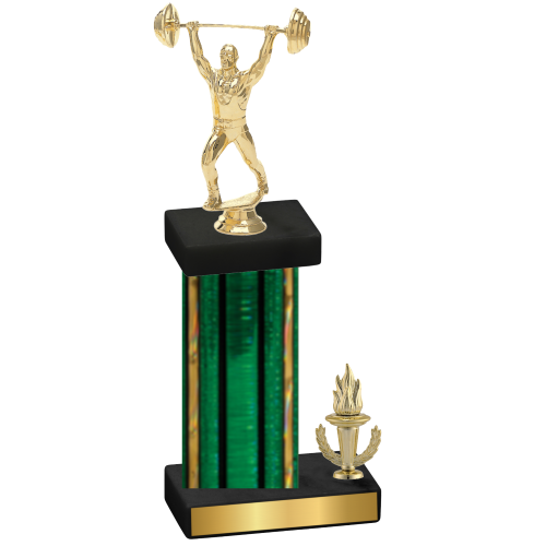 Accented Single Green Glacier Victory Weights Trophy