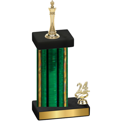 Accented Single Green Glacier Year Chess Trophy