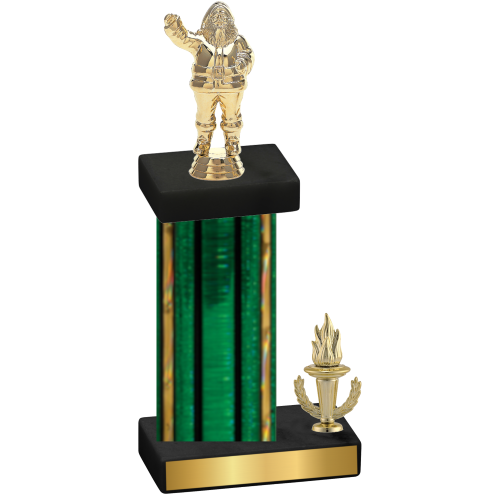 Accented Single Green Glacier Victory Holiday Trophy