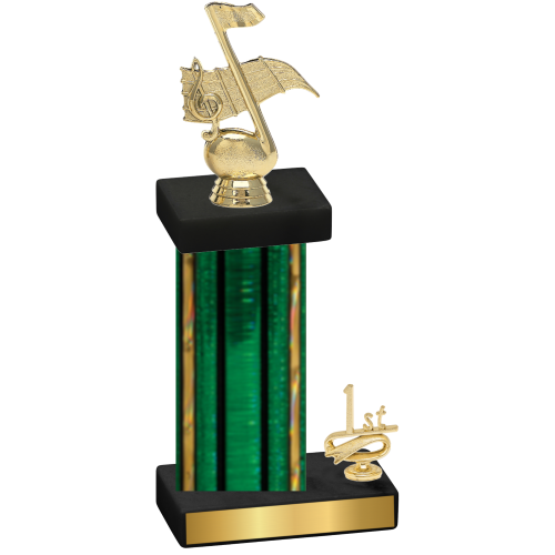 Accented Single Green Glacier First Place Music Trophy