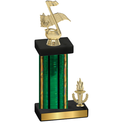 Accented Single Green Glacier Victory Music Trophy