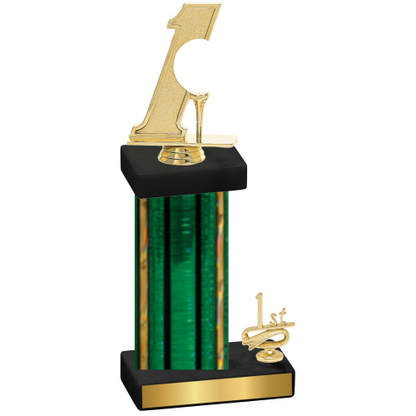 Accented Single Green Glacier First Place Golf Trophy