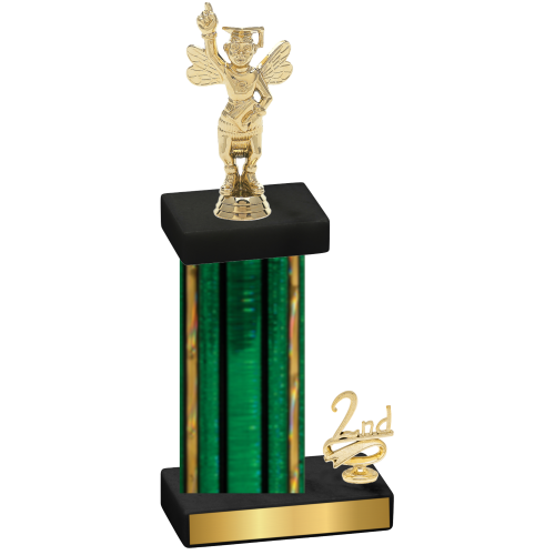 Accented Single Green Glacier Second Place Academics Trophy