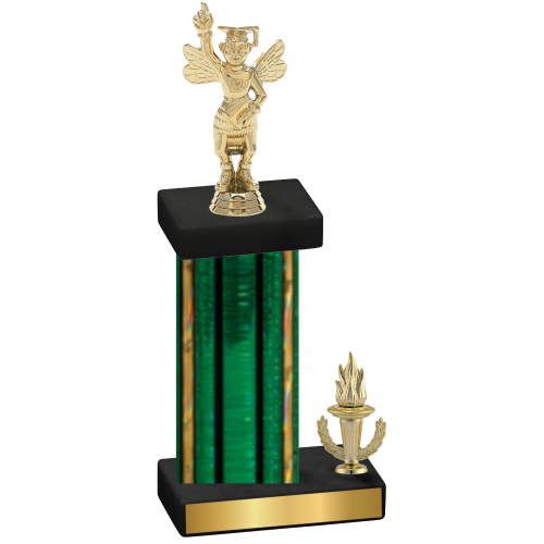 Accented Single Green Glacier Victory Academics Trophy