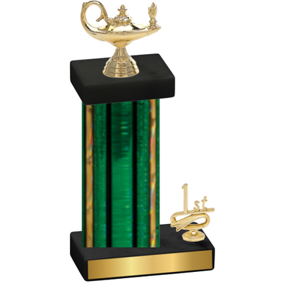 Accented Single Green Glacier First Place Academics Trophy