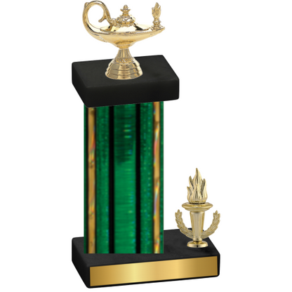 Accented Single Green Glacier Victory Academics Trophy