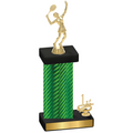 Accented Single Green Carbon Fiber First Place Tennis Trophy