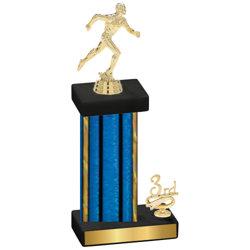 Accented Single Blue Glacier Third Place Running Trophy