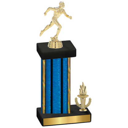 Accented Single Blue Glacier Victory Running Trophy