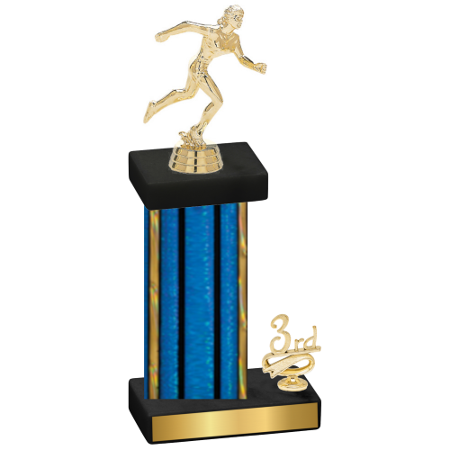 Accented Single Blue Glacier Third Place Running Trophy
