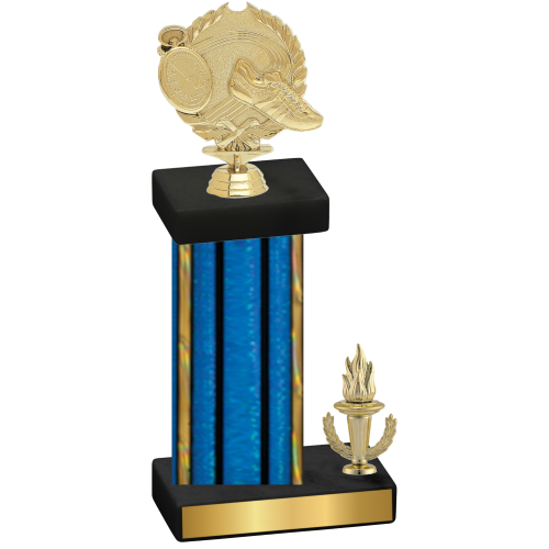 Accented Single Blue Glacier Victory Running Trophy