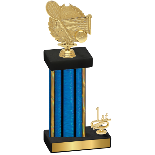 Accented Single Blue Glacier First Place Tennis Trophy