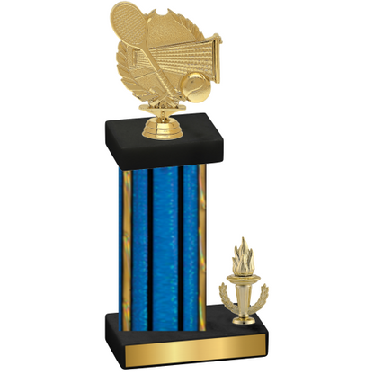 Accented Single Blue Glacier Victory Tennis Trophy