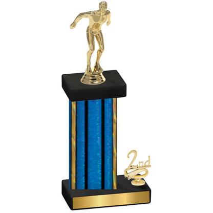 Accented Single Blue Glacier Second Place Swimming Trophy