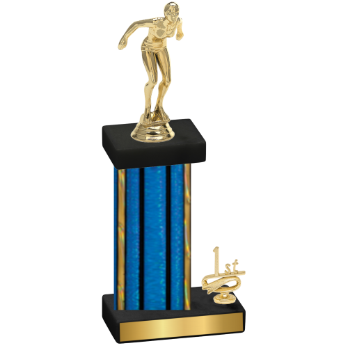 Accented Single Blue Glacier First Place Tennis Trophy