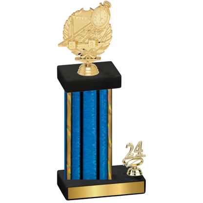 Accented Single Blue Glacier Year Swimming Trophy