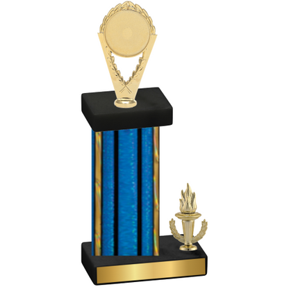 Accented Single Blue Glacier Victory Insert Trophy