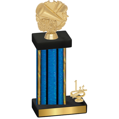 Accented Single Blue Glacier First Place Cheerleading Trophy