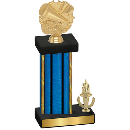 Accented Single Blue Glacier Victory Cheerleading Trophy