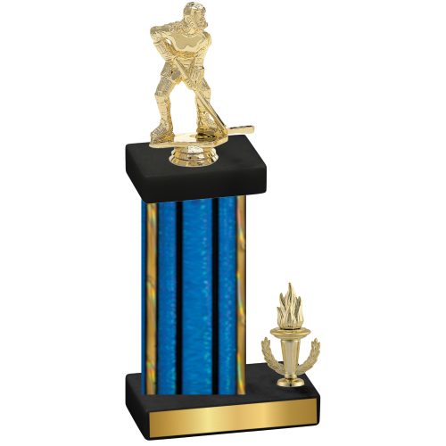 Accented Single Blue Glacier Victory Hockey Trophy