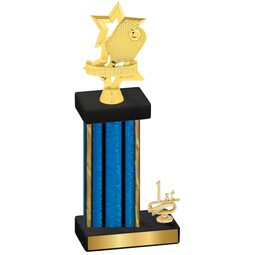 Accented Single Blue Glacier First Place Pickleball Trophy