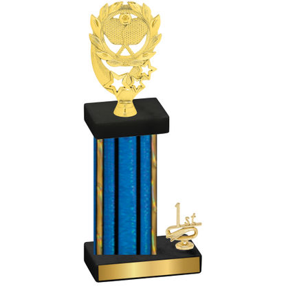 Accented Single Blue Glacier First Place Pickleball Trophy