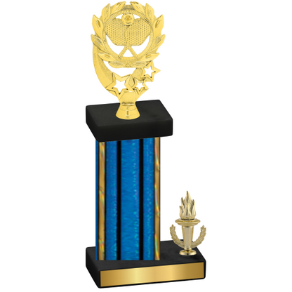 Accented Single Blue Glacier Victory Pickleball Trophy