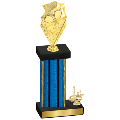 Accented Single Blue Glacier First Place Pickleball Trophy