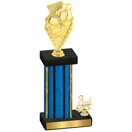 Accented Single Blue Glacier Third Place Pickleball Trophy