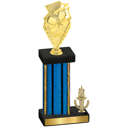 Accented Single Blue Glacier Victory Pickleball Trophy