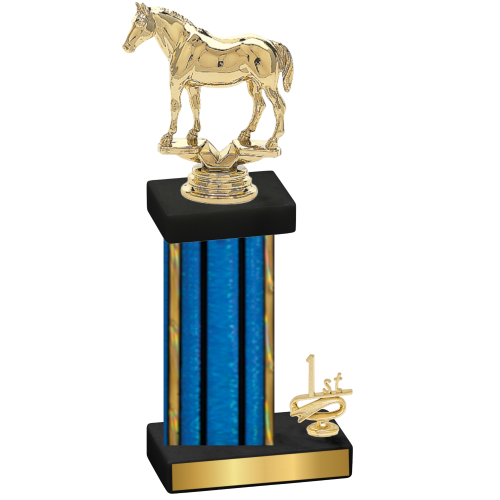 Accented Single Blue Glacier First Place Horses Trophy