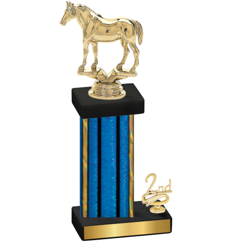 Accented Single Blue Glacier Second Place Horses Trophy