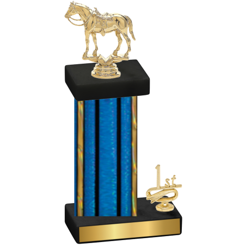 Accented Single Blue Glacier First Place Horses Trophy