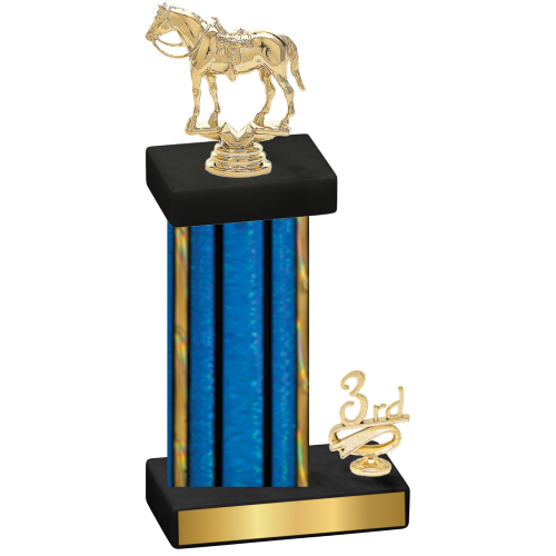 Accented Single Blue Glacier Third Place Horses Trophy