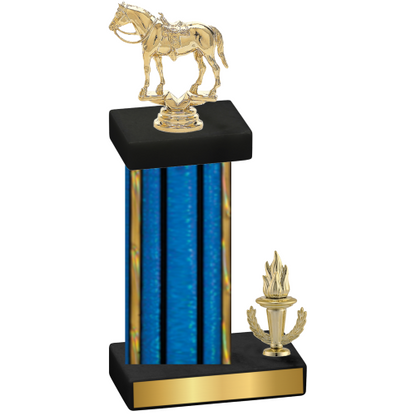 Accented Single Blue Glacier Victory Horses Trophy