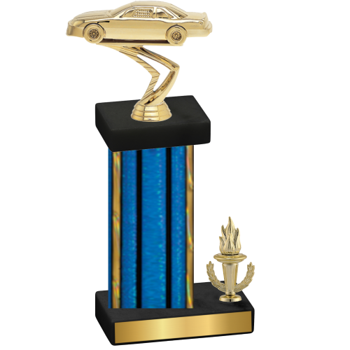 Accented Single Blue Glacier Victory Cars Trophy