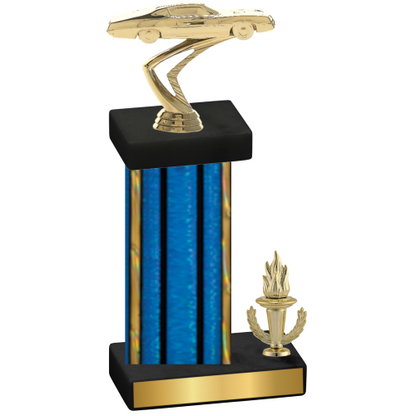 Accented Single Blue Glacier Victory Cars Trophy