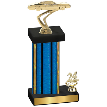 Accented Single Blue Glacier Year Cars Trophy