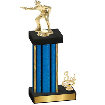 Accented Single Blue Glacier Third Place Shooter Trophy