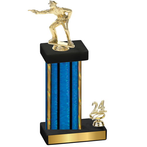 Accented Single Blue Glacier Year Shooter Trophy